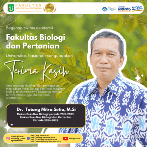 Read more about the article Selamat dan Terima Kasih, Bapak Dr. Tatang Mitra Setia, M.Si.!